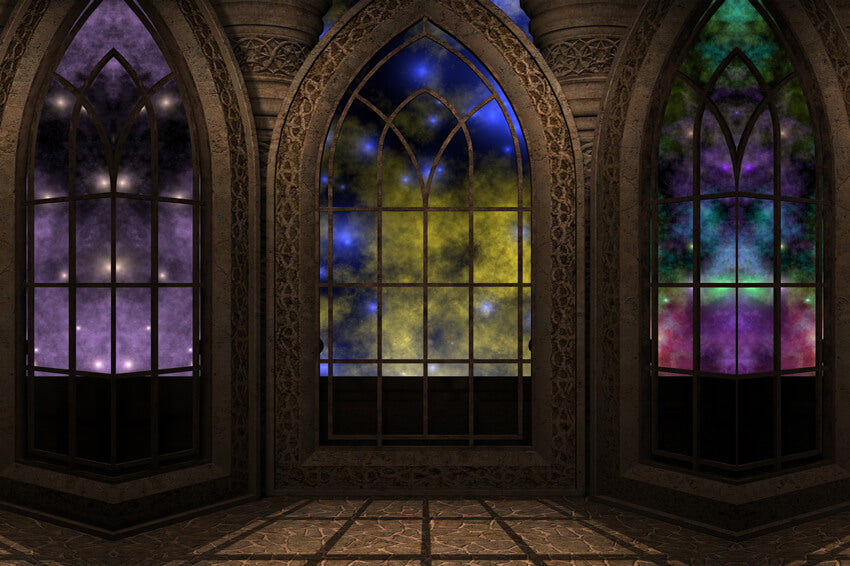 Fantasy Room Interior Magic Window Backdrop UK M7-31