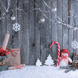 Christmas Winter Snowman Gifts Wood Backdrop UK M7-33
