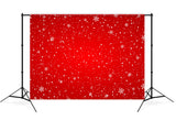 Snowflake Winter Christmas Red Backdrop UK M7-48