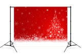 Snowflake Christmas Tree Photo Booth Backdrop UK M7-50