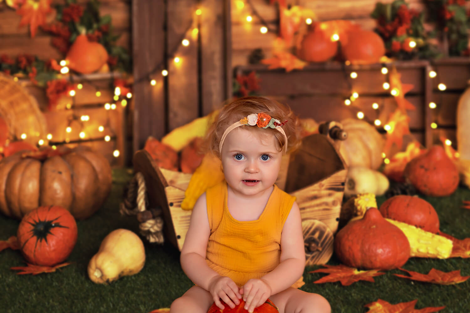 Thanksgiving Pumpkins Autumn Photography Backdrop UK M7-82