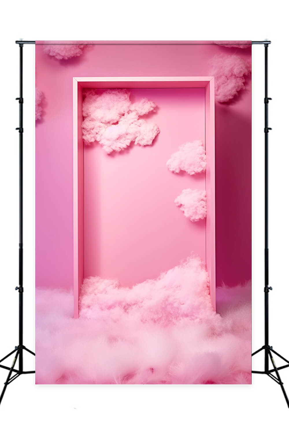 Fashion Dolly Fantasy Pink Box Clouds Backdrop UK M7-92