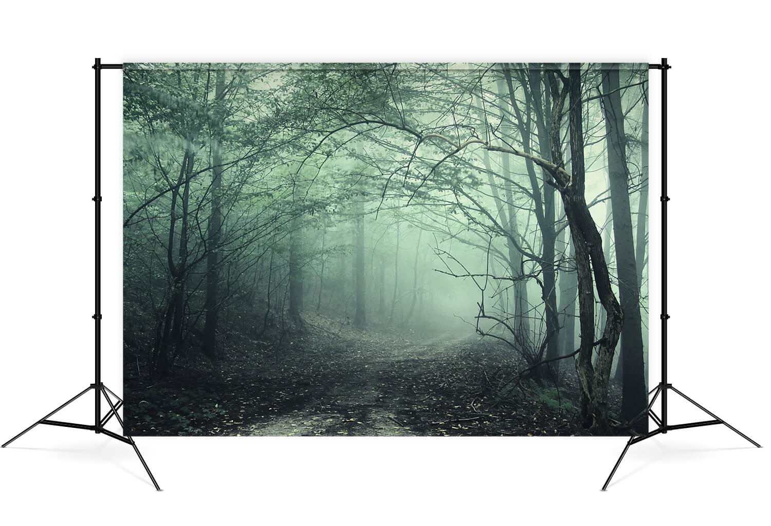 Mysterious Forest Foggy Path Halloween Backdrop UK M8-09