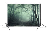 Mysterious Forest Foggy Path Halloween Backdrop UK M8-09