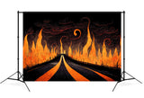 Highway to Hell Flames Halloween Backdrop UK M8-15