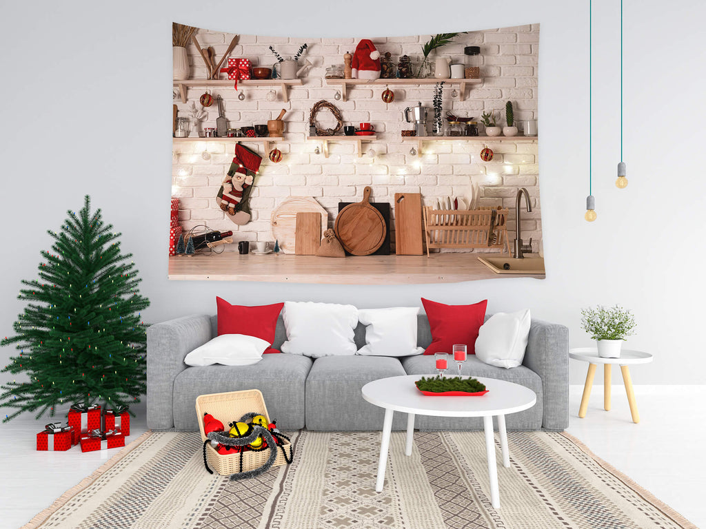 Christmas Kitchen Theme Tapestry Wall Hanging BUY 2 GET 1 FREE