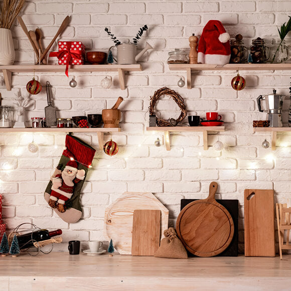 Christmas Kitchen Studio Photography Backdrop UK M8-62