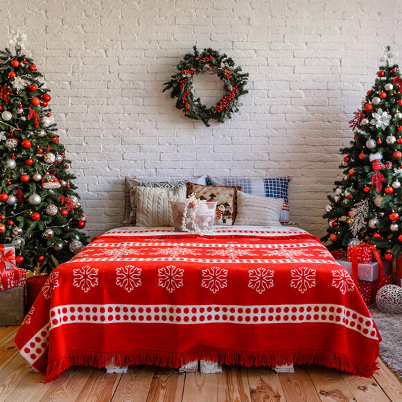 Christmas Decorated Room Interior Backdrop UK M8-63