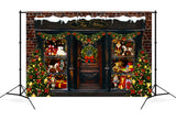 Christmas Tree Toy Store Backdrop for Photo Booth UK M8-80