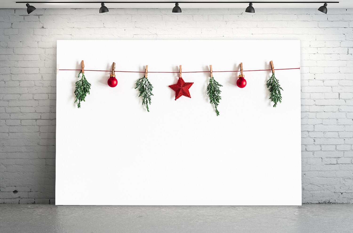 Christmas Garland Photography Decoration Backdrop UK M8-81