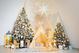 Decorated Christmas Tree Tent House Backdrop UK M9-14