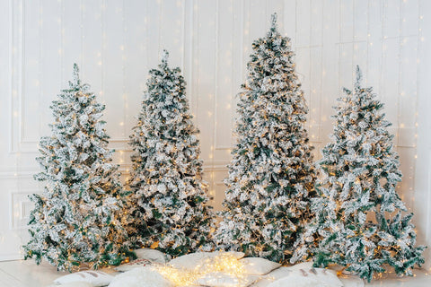 Glowing Christmas Tree Photo Booth Backdrop UK M9-16