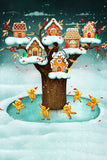 Gingerbread House Gingerbread Men Xmas Backdrop UK M9-36