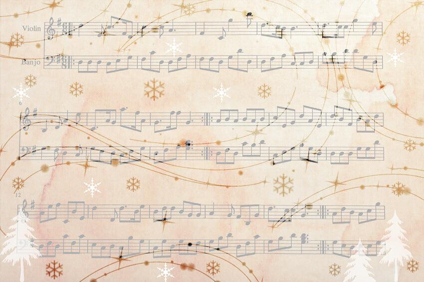 Christmas Song Winter Carol Music Backdrop UK M9-67