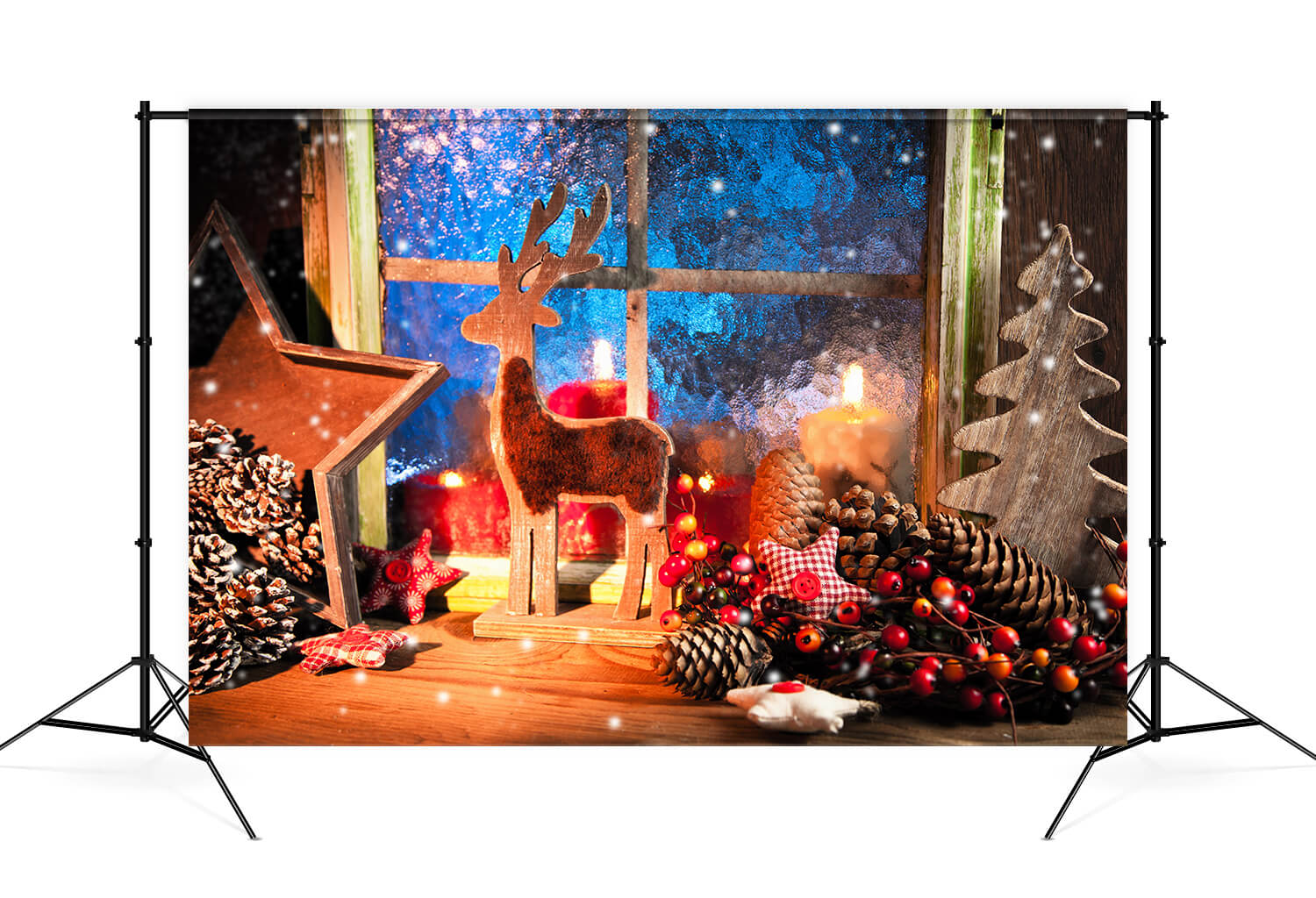 Christmas Beautiful Decoration Window Backdrop UK M9-73