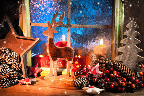 Christmas Beautiful Decoration Window Backdrop UK M9-73