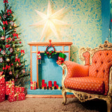 Christmas Tree Armchair Holiday Decor Backdrop UK M9-79