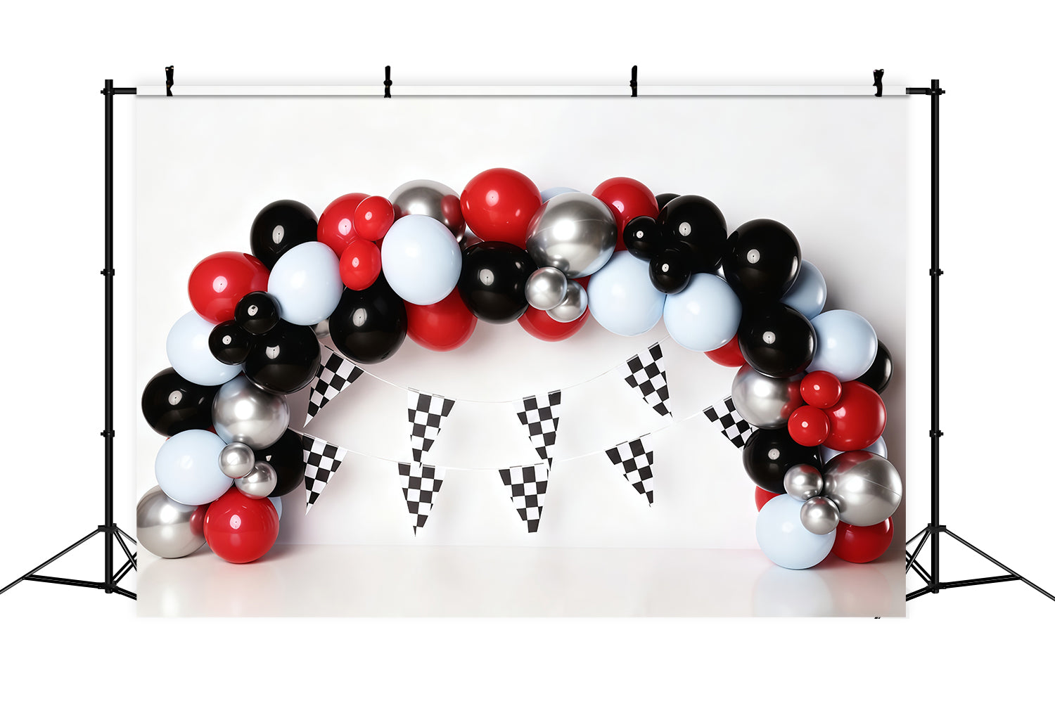Cake Smash Backdrops Race Car Balloon Arch Birthday Backdrop UK MRR10-21