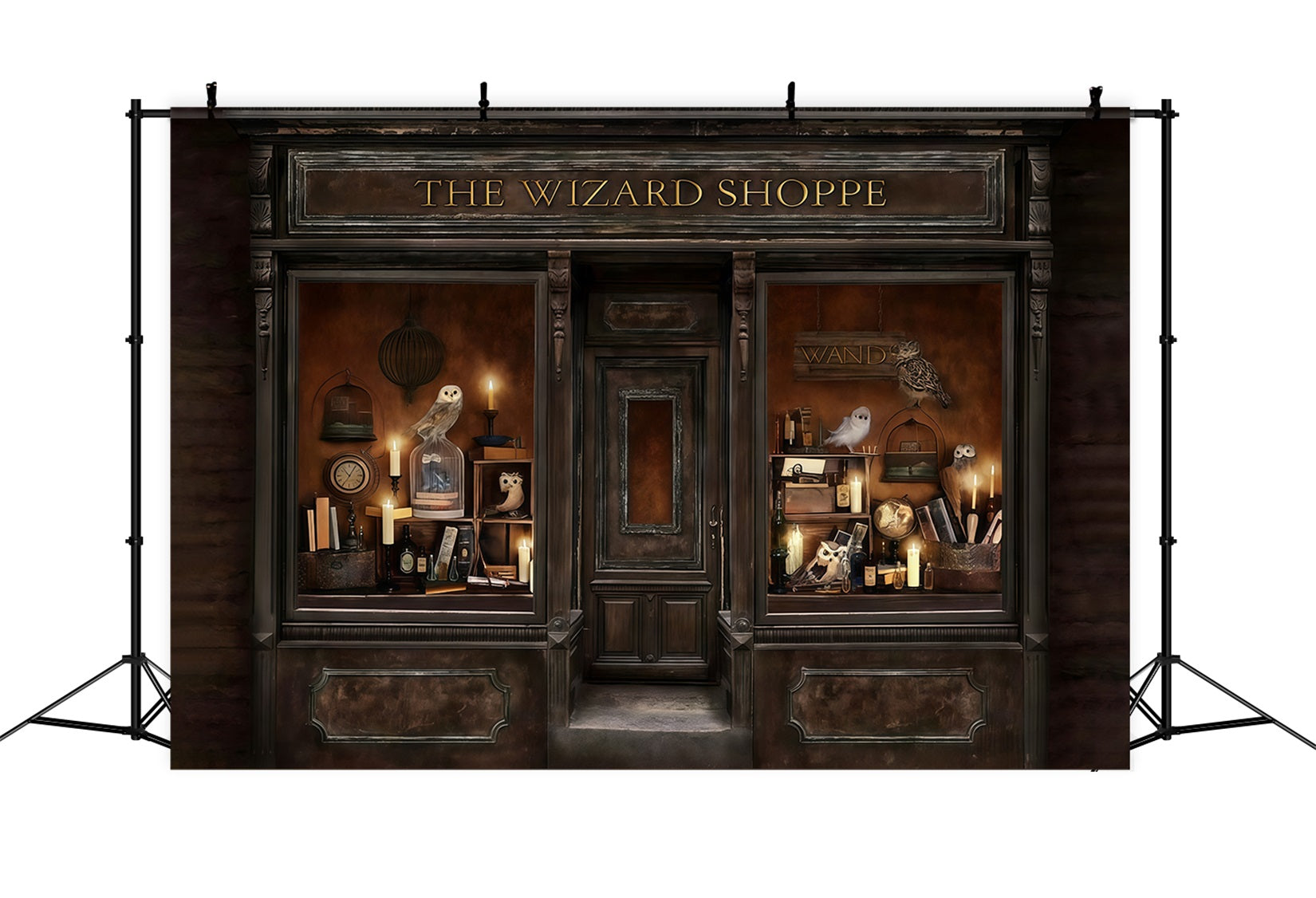 Halloween Backdrop Magical Wizard Shop Window Halloween Photo Backdrop UK MRR10-23