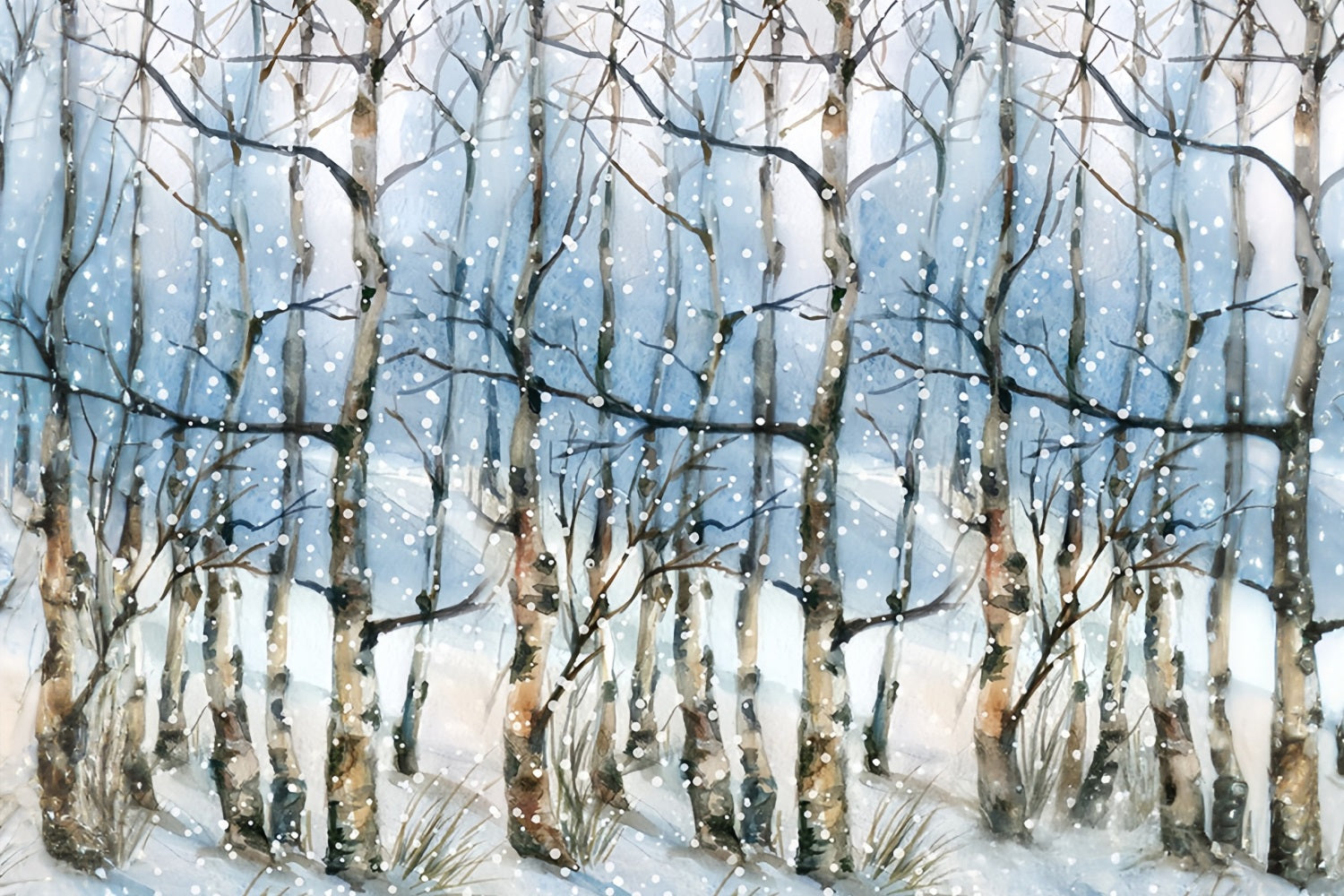 Winter Forest Backdrop Snowy Trees Wonderland Forest Backdrop UK MRR10-35