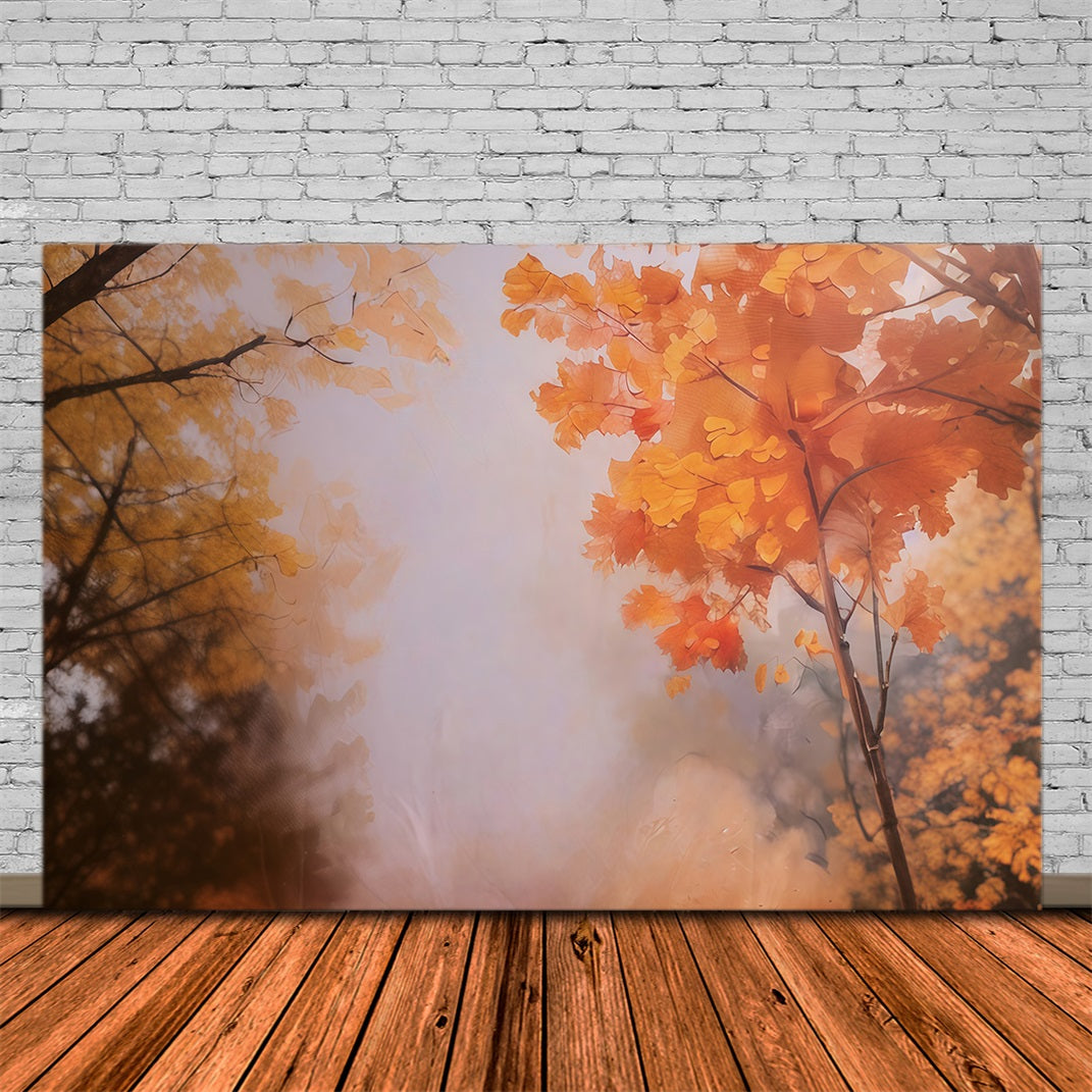Fall Backdrop Golden Autumn Leaves Autumn Photo Backdrop UK MRR10-55