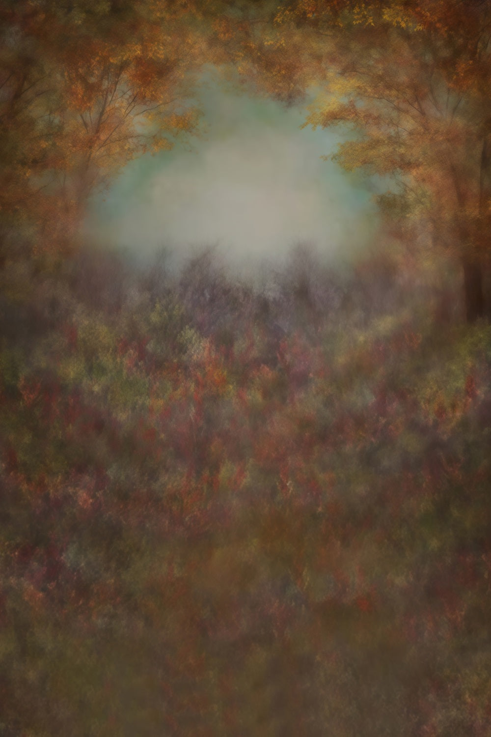 Fine Art Backdrops Autumn Leaves Soft Mist Artistic Backdrop UK MRR10-61