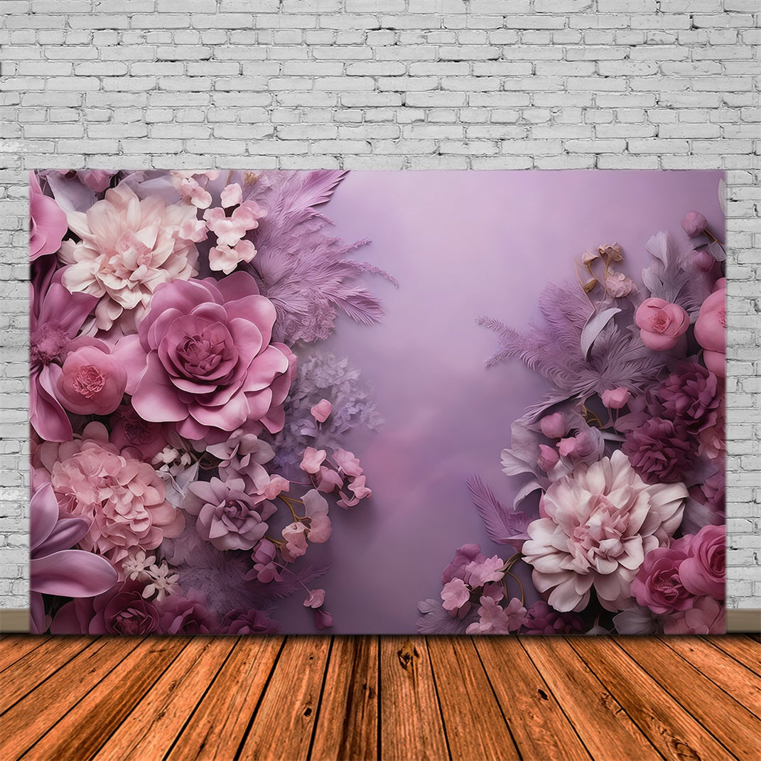 Artistic Backdrops Purple Blossom Bouquet Fine Art Backdrops UK MRR10-62