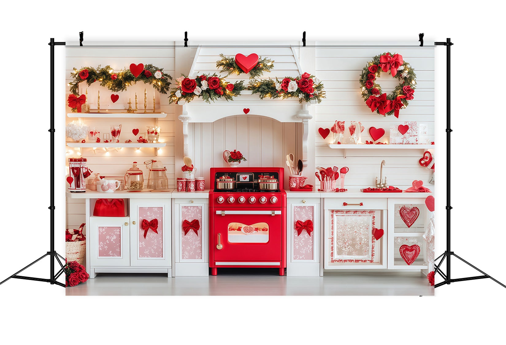 Valentine's Day Photo Backdrop Sweetheart Kitchen Gift Valentine Backdrops UK MRR11-105