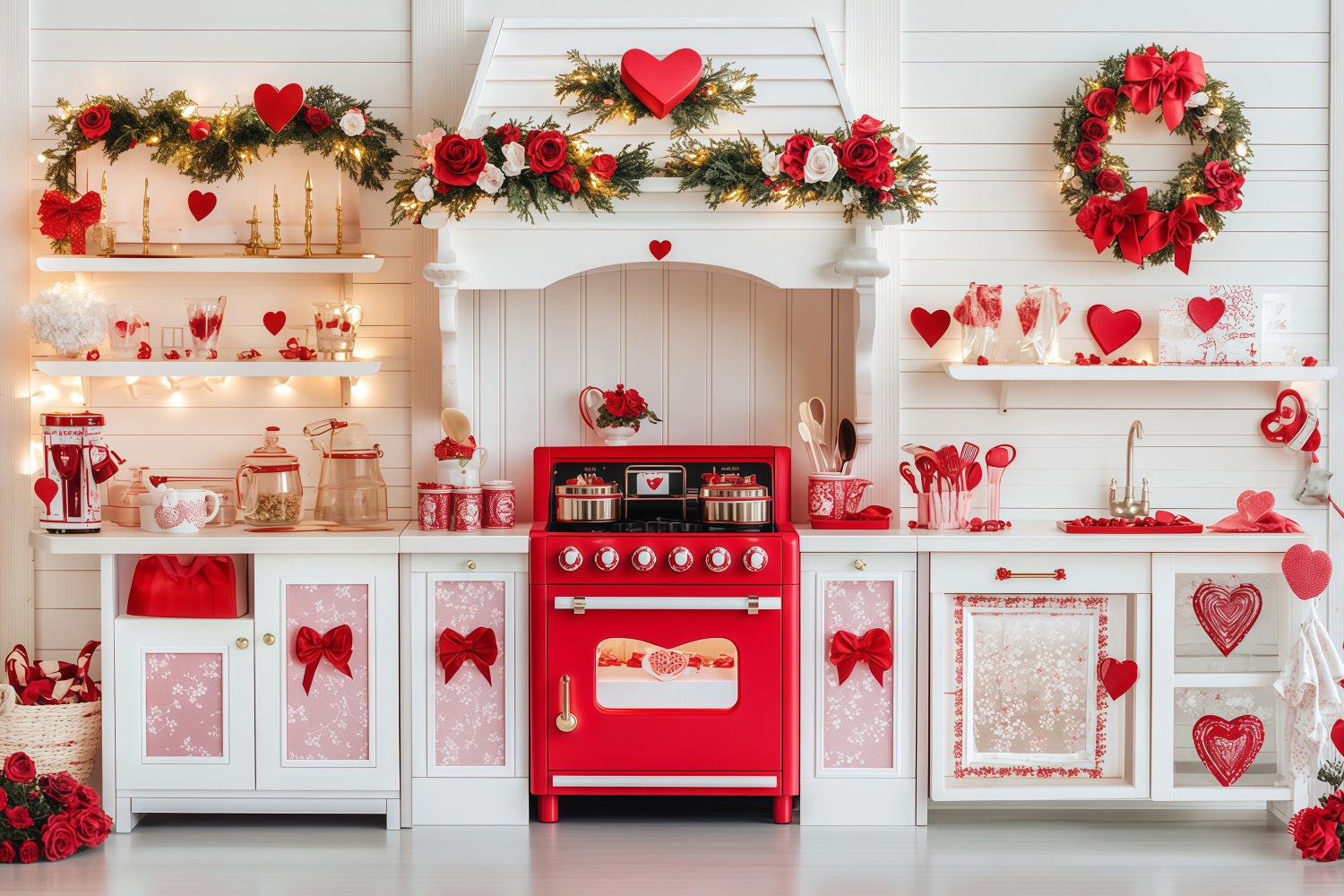 Valentine's Day Photo Backdrop Sweetheart Kitchen Gift Valentine Backdrops UK MRR11-105