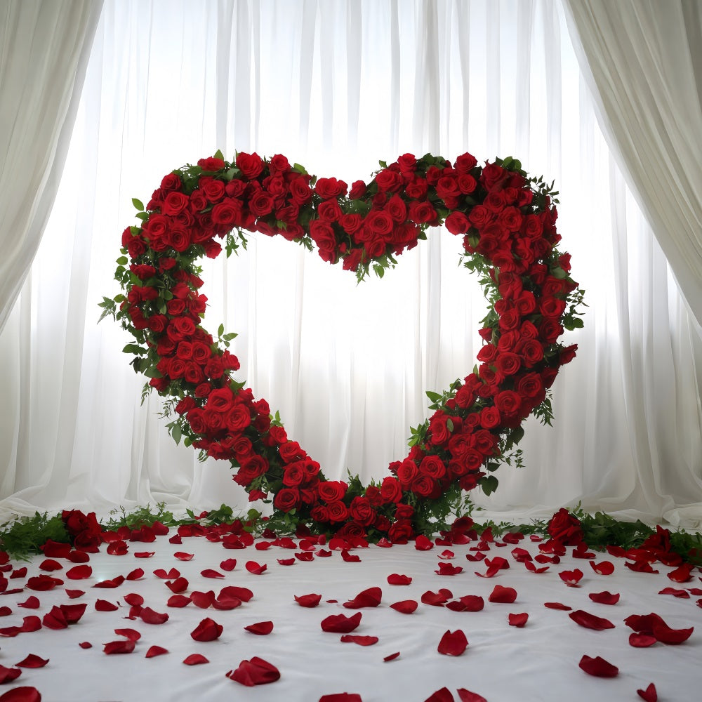 Valentine's Day Hearts Backdrop Rose Flower Love Heart Valentines Backdrop UK MRR11-114