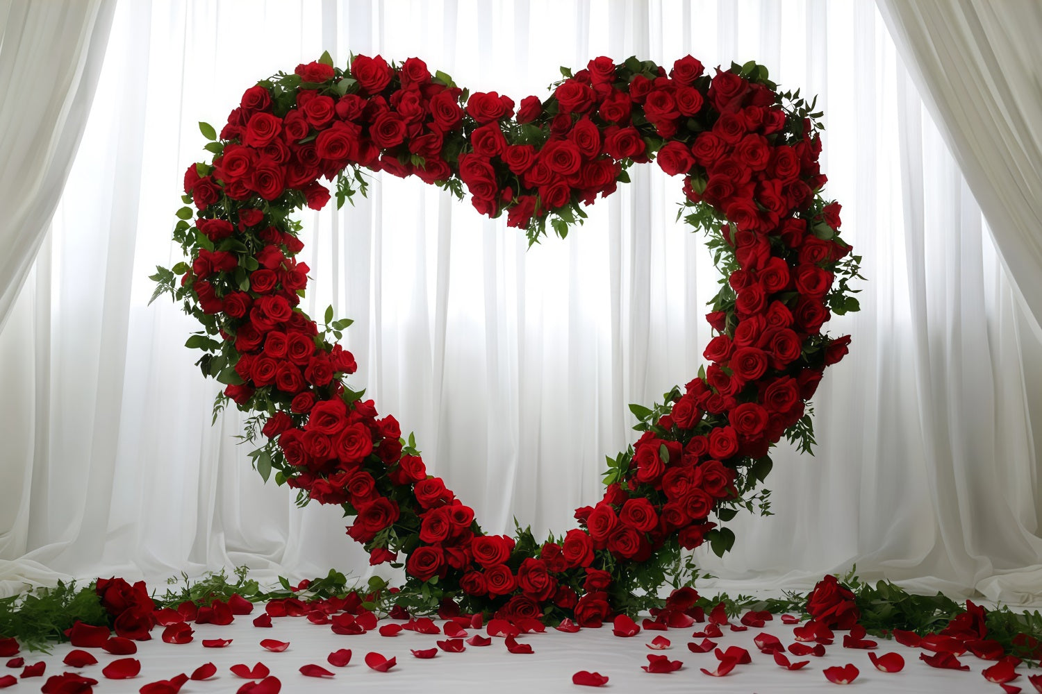 Valentine's Day Hearts Backdrop Rose Flower Love Heart Valentines Backdrop UK MRR11-114