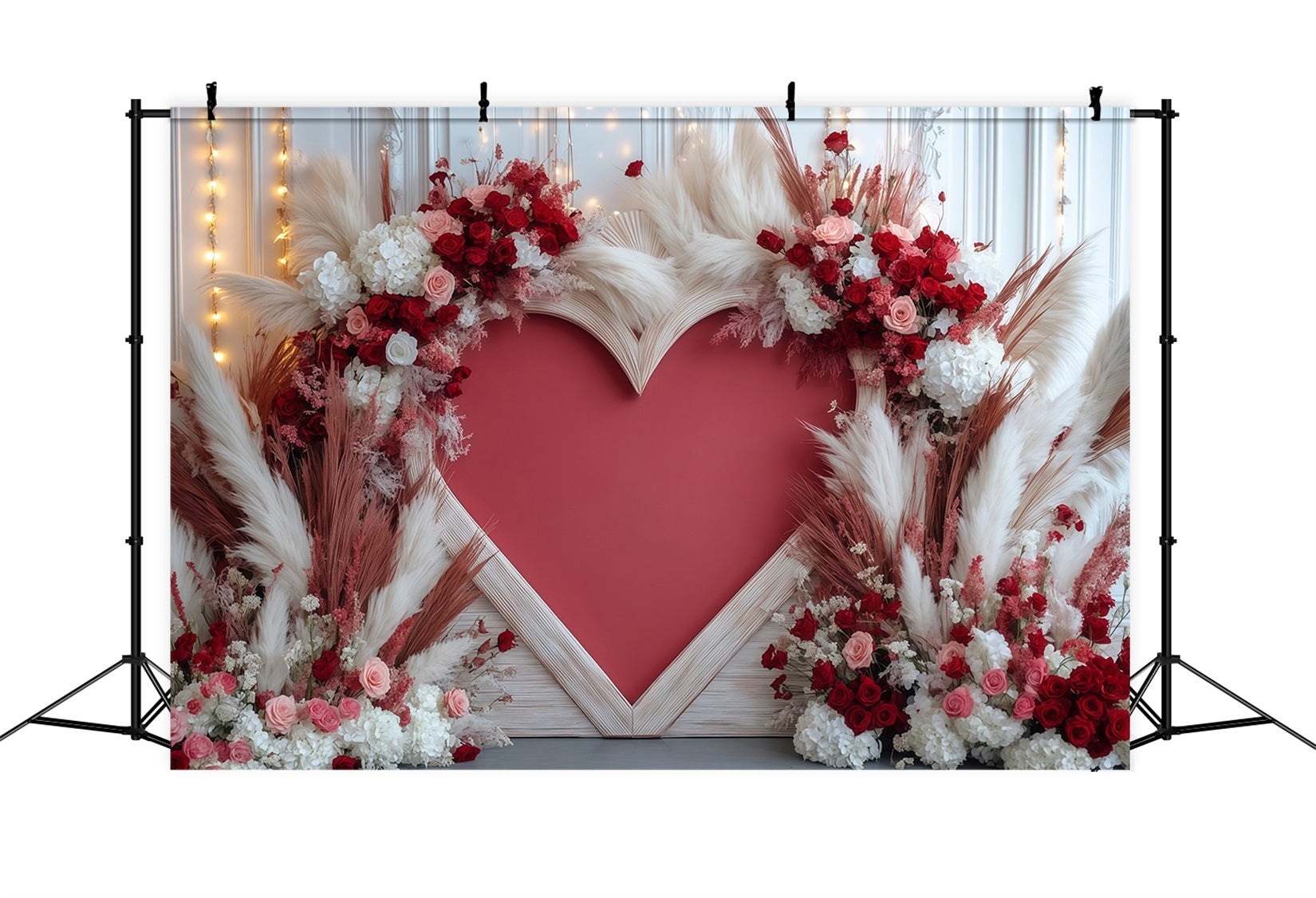 Valentine Heart Backdrop Boho Love Heart Valentine's Day Backdrop UK MRR11-118