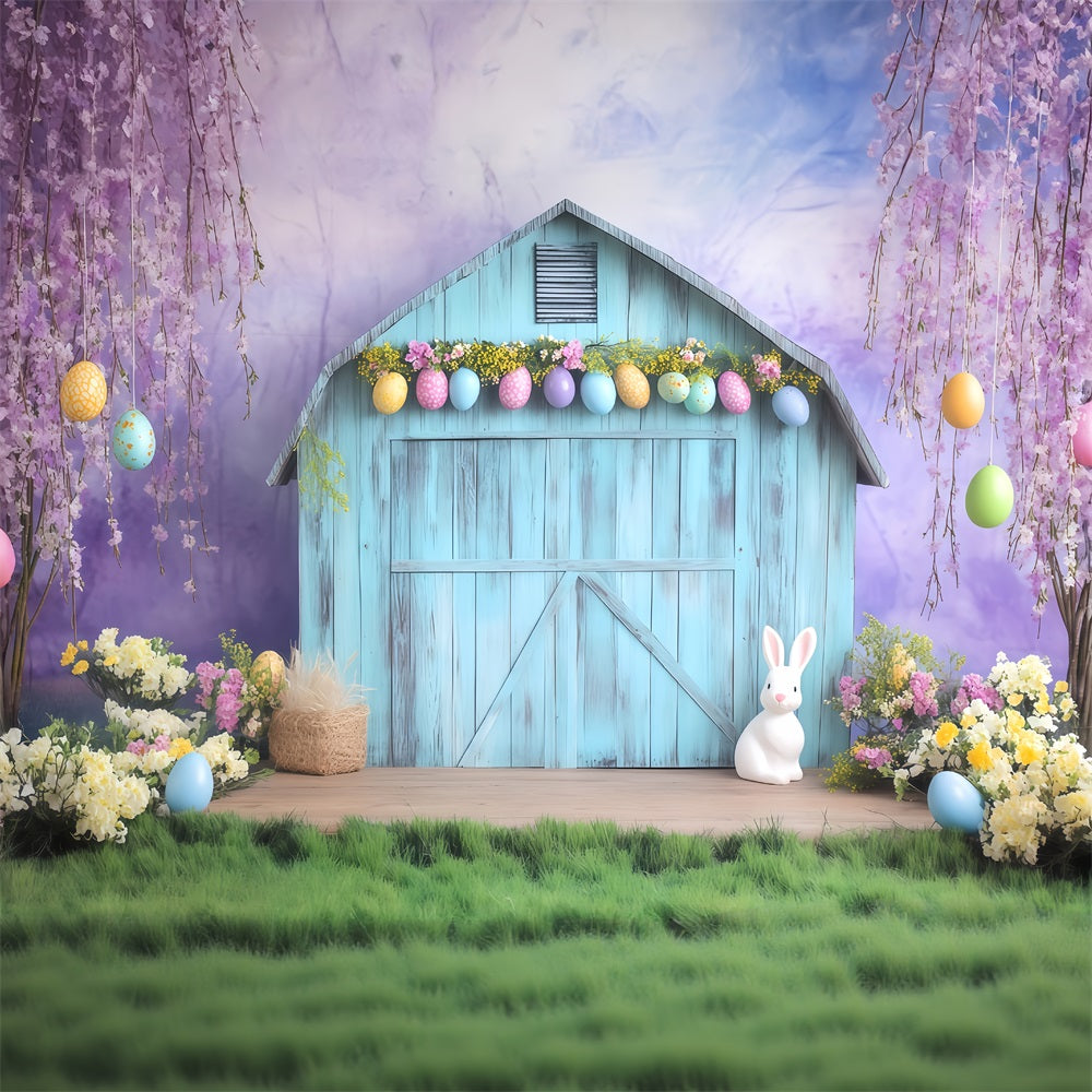 Easter Backdrop Ideas Spring Barn Blossoms Decor Bunny Backdrop UK MRR11-74