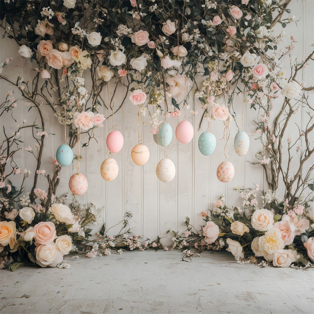 Easter Egg Backdrop Hanging Pastel Blossom Eggs Easter Backdrop Ideas UK MRR11-76