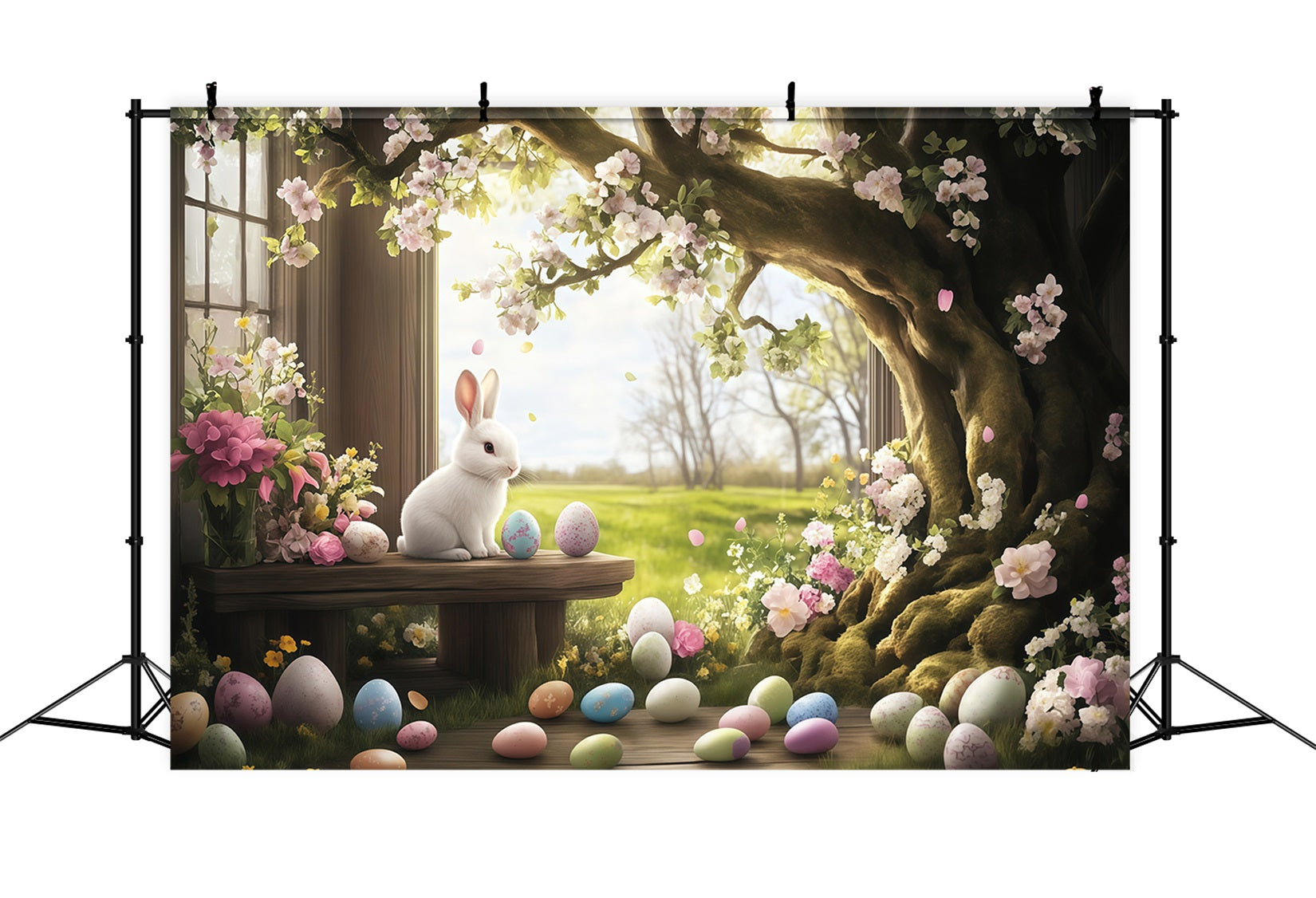 Easter Photography Backdrops Woodland Bunny Meadow Easter Egg Backdrop UK MRR11-78