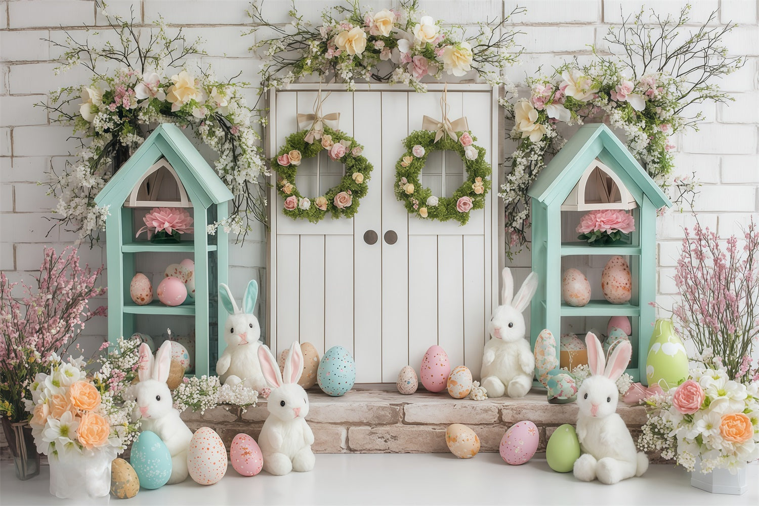 Easter Photo Backdrop Ideas Spring Cottage Bunny Bunny Backdrop UK MRR11-81