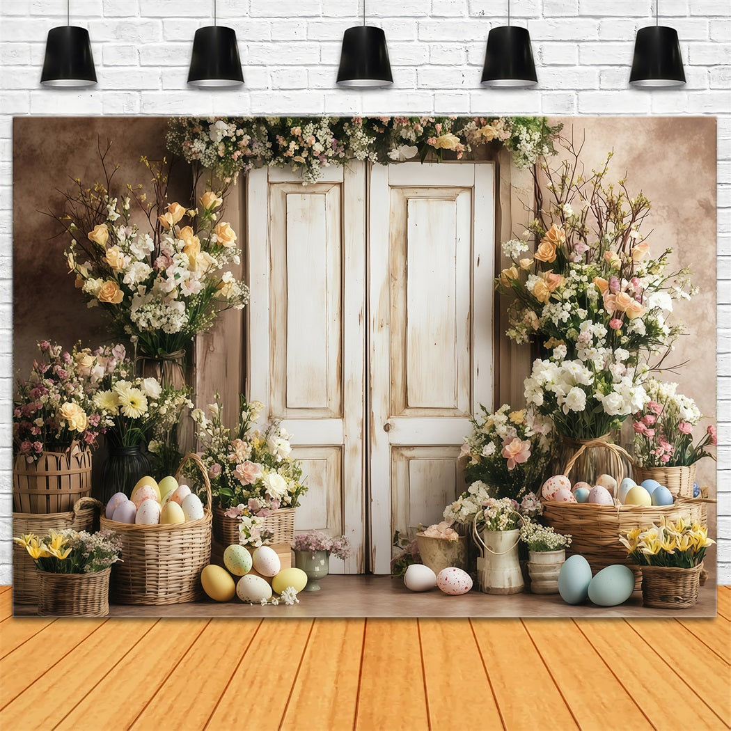 Easter Backdrop Ideas Blooming Mantel Bunny Display Easter Backdrop UK MRR11-86