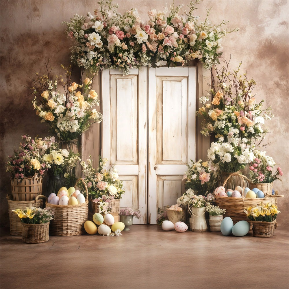 Easter Backdrop Ideas Blooming Mantel Bunny Display Easter Backdrop UK MRR11-86