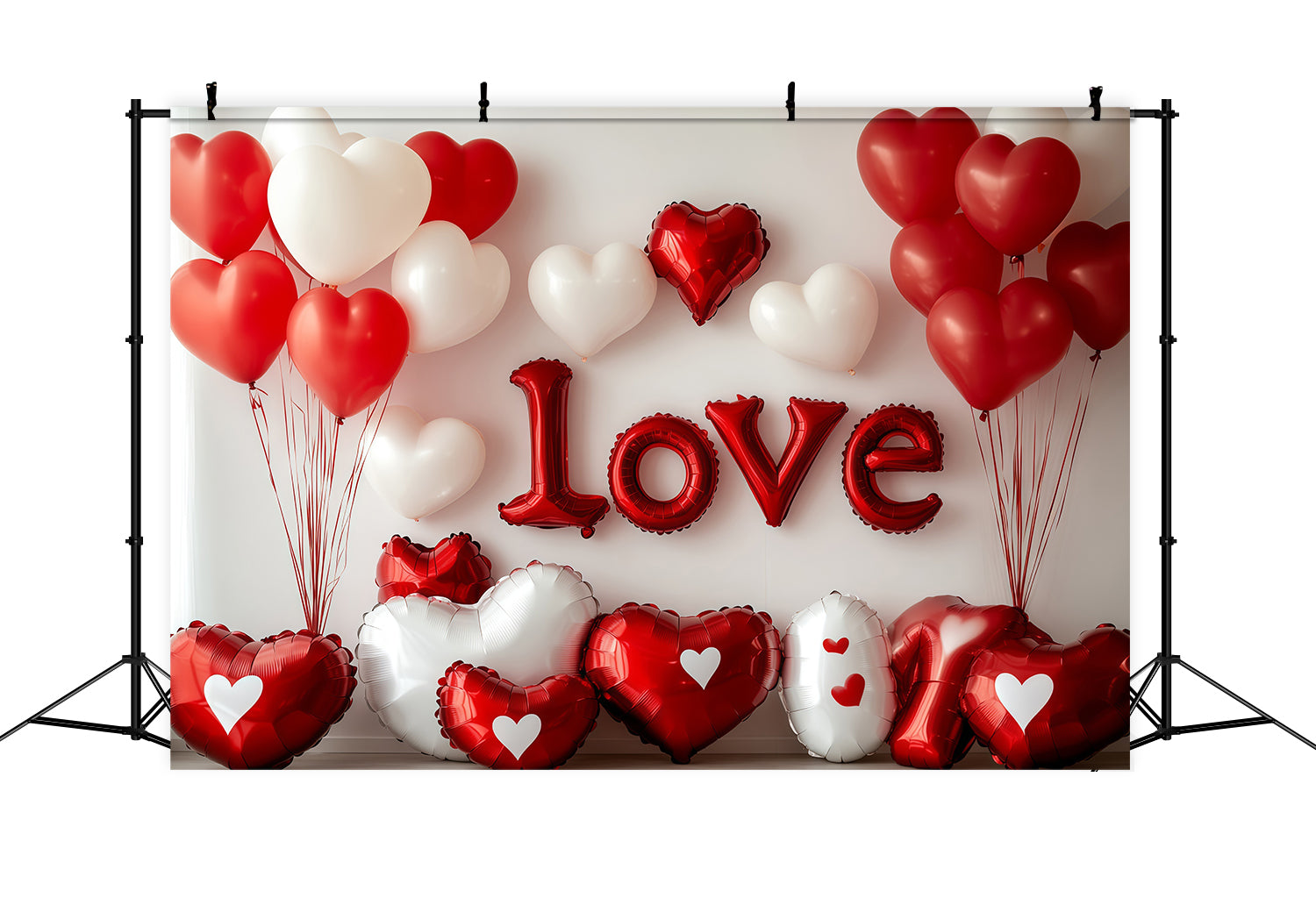 Valentine Balloon Backdrop Heart Balloon Love Valentine's Day Backdrop UK MRR11-99