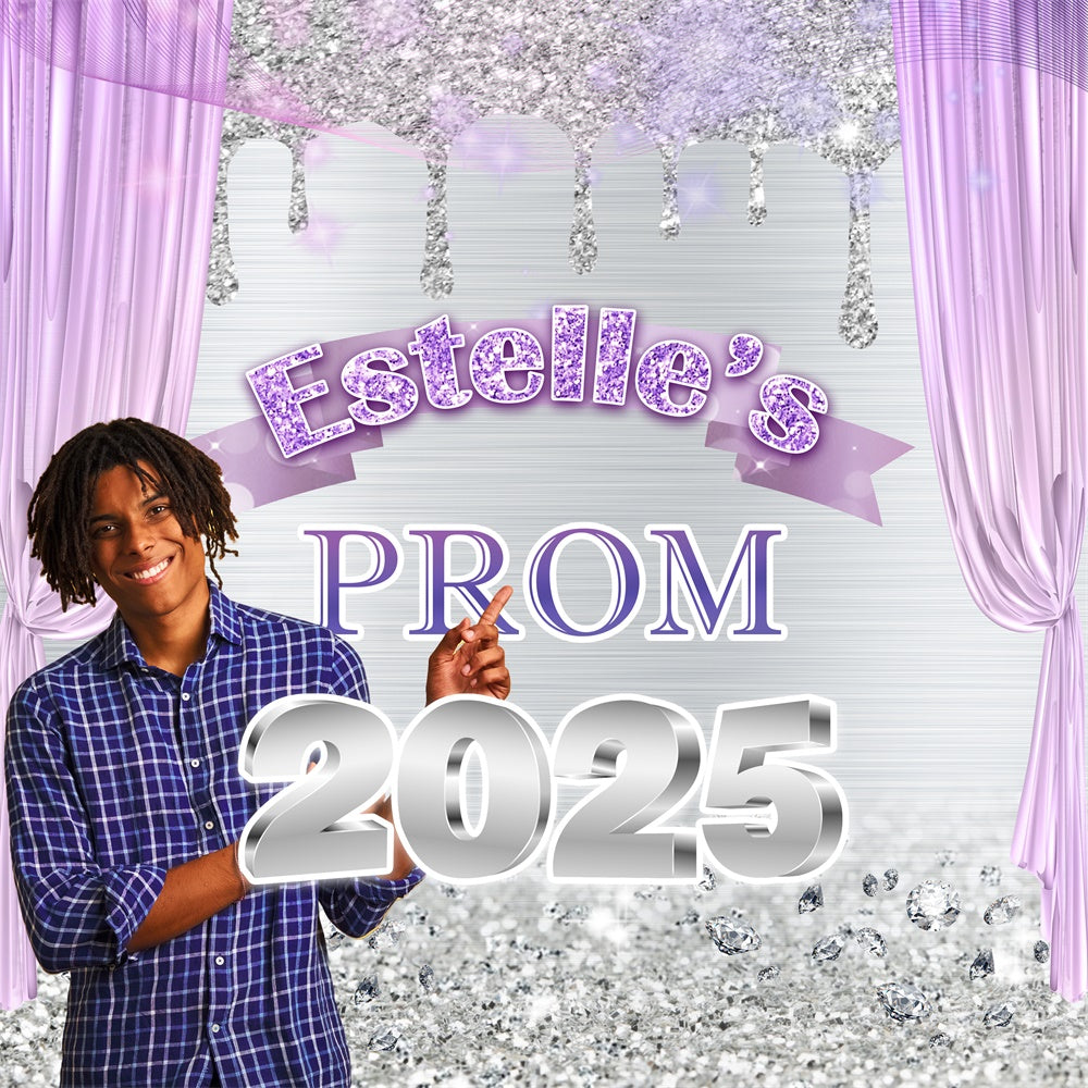 Prom Backdrop Lavish Curtain Sparkle Customized Graduation Party Backdrop UK MRR5-14