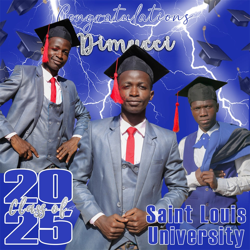2025 Graduation Backdrop Electric Storm Custom Graduation Party Backdrop UK MRR5-42