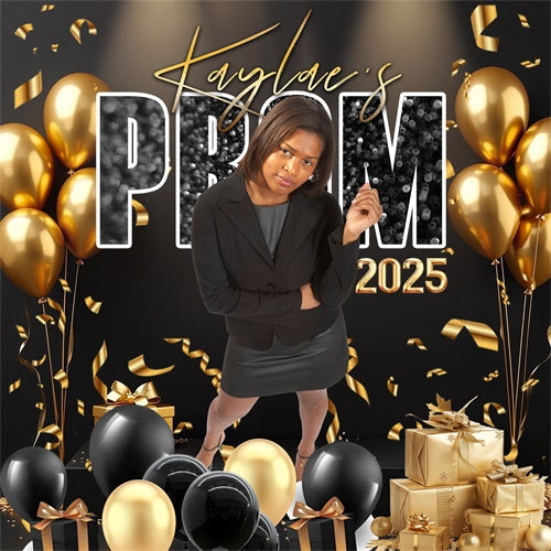Prom 2025 Backdrop Luxe Balloons Gift Custom Party Graduation Backdrop UK MRR6-1