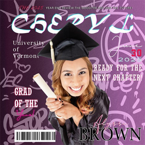 Customized Graduation Backdrop Magazine Style Party Graduation Backdrop UK MRR6-14