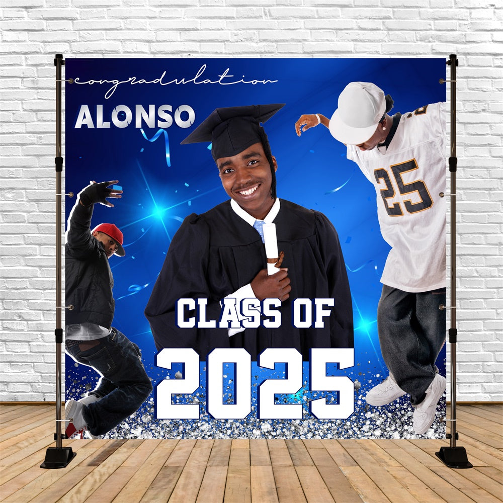 Graduation Backdrops Hip Hop Style Personalized Party Graduation Backdrop UK MRR6-15