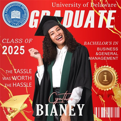 Backdrop Graduation Magazine Cover Customized Party Graduation Backdrop UK MRR6-18