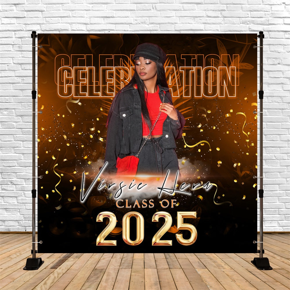 Personalized Graduation Backdrop Confidence Glow Party Graduation Backdrop UK MRR6-35