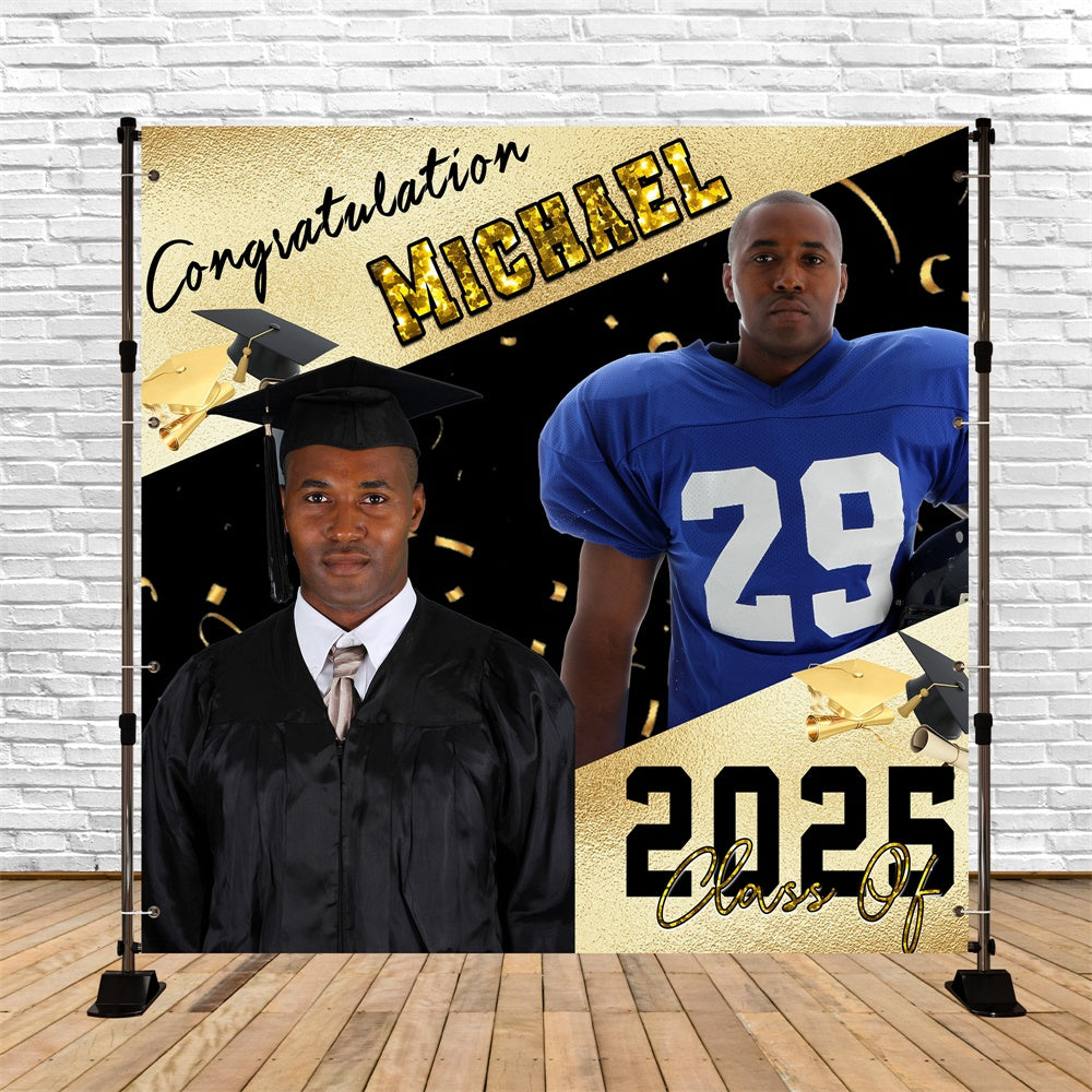 Graduation Backdrops Sports Legacy Customized Party Graduation Backdrop UK MRR6-6