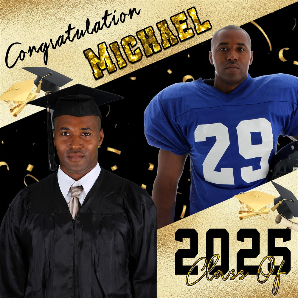 Graduation Backdrops Sports Legacy Customized Party Graduation Backdrop UK MRR6-6