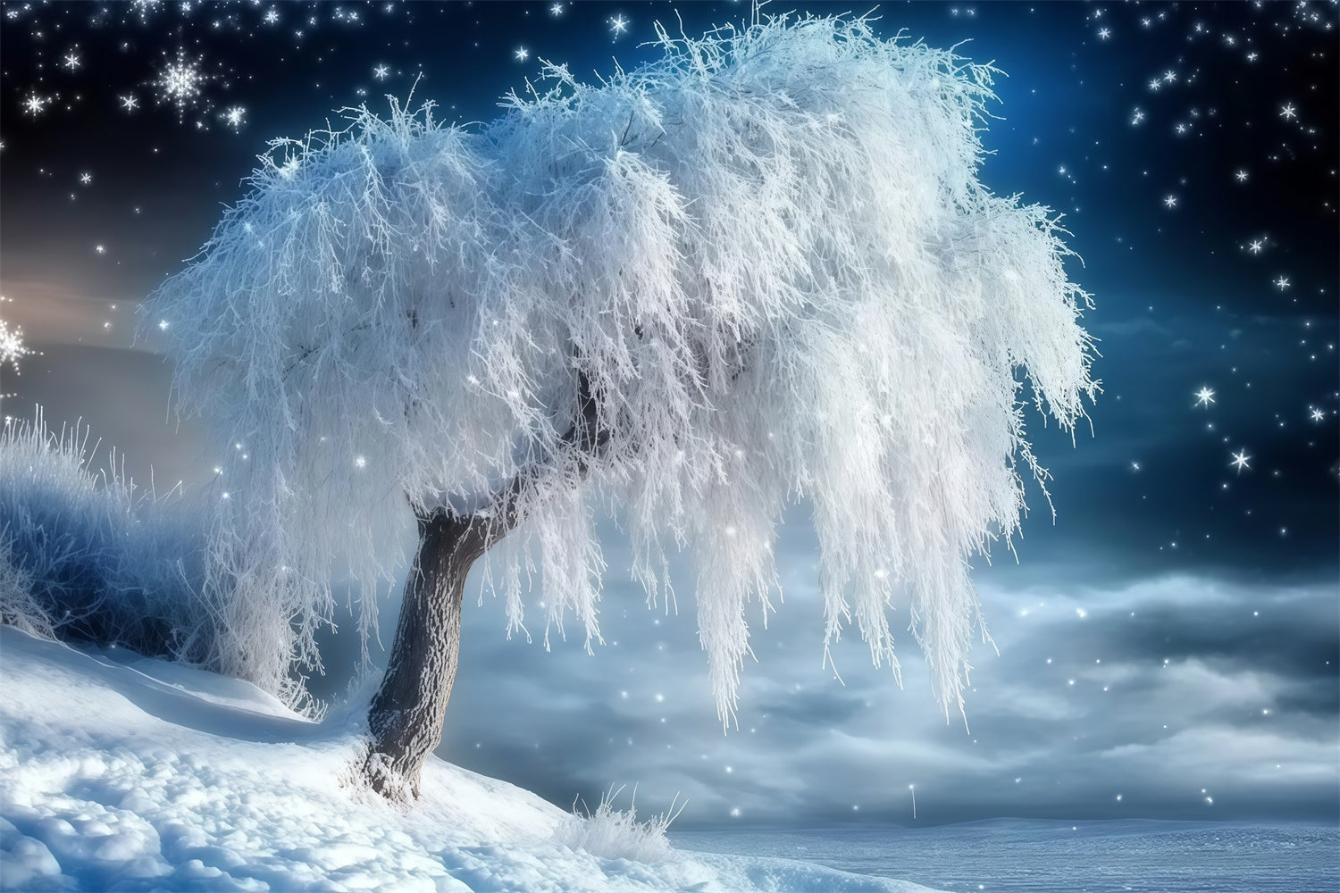 Winter Forest Backdrop Snowfall Serenity Grove Backdrop UK MRR7-106