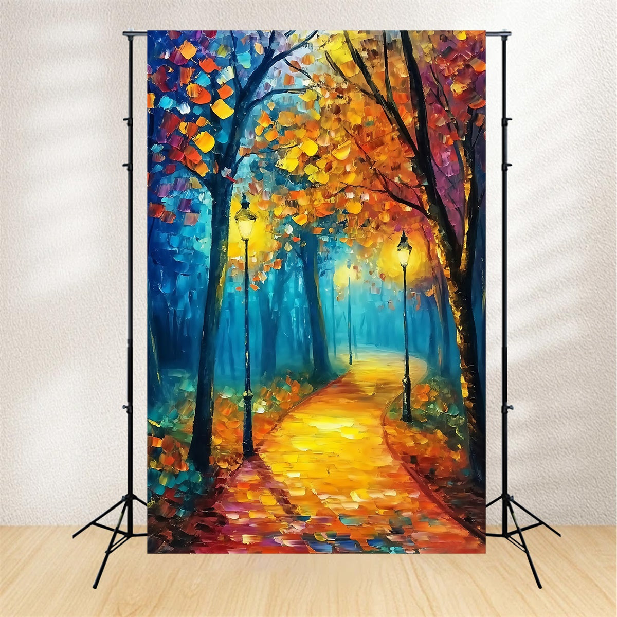 Forest Photo Backdrop Oilpaint Sunset Forest Backdrop UK MRR7-114